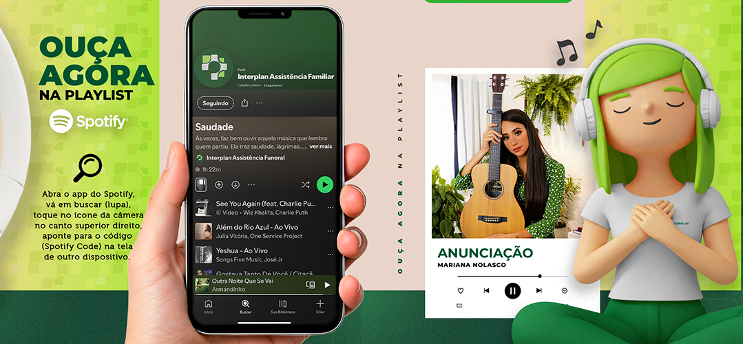 playlist saudade música para acolher música no luto Interplan Assistência Familiar conforto emocional saudade e memória música como acolhimento luto e esperança